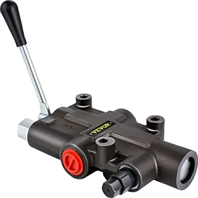 Image of VEVOR 121GPM4300 1 Spool, 21 GPM, 4300 PSI Directional, Hydraulic Valves and Controls for Tractors Loaders Tanks, Black