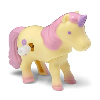Image of Tobar 37540 Wind up Unicorn bounces with its Front Legs and Spins Over The Surface, Assorted Item, Ideal as a Gift, from 3 Years, Approx. 7 cm, Pink