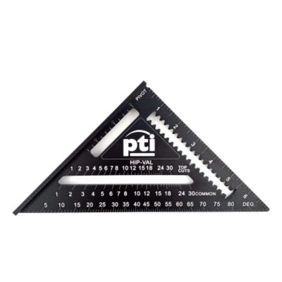 Image of Rafter Square Metric 7 inch, 7&quot; Aluminium Carpenters Roofing Square, Woodwork Triangle Ruler Protractor Anodised