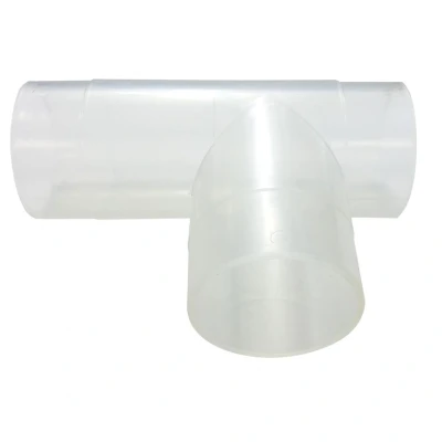 Image of CHARNWOOD 63T T Piece with 3 x 63mm (2 1/2&quot;) Outlets, Clear PVC