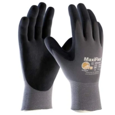 Image of MaxiFlex Ultimate ATG 34 874 Seamless Knit Nylon/Lycra Glove with Nitrile Coated icro Foam Grip on Palm and Fingers (12 Pack) (Medium)