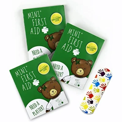 Image of Mini First Aid Kids Plasters 60 Plaster Pouch, Compact Design for Bag or Pocket, Individually Wrapped Handy Children and Baby Travel Essentials