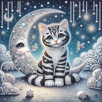 Image of Fiorky 5D Diamond Painting Kit, DIY Partial Special Shaped Drill Kit Animal Decoration