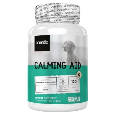 Image of Calming Aid for Dogs With Ashwagandha Root Powder Extract 120 Tablets Chicken Flavour Dog Vit B1 &amp; Passion Flower Product Difficult Situations