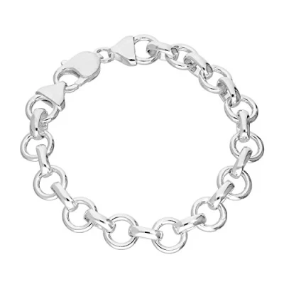 Image of jewellerybox Sterling Silver 7.5 Inch Thick Curb Charm Bracelet