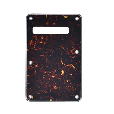 Image of KAISH Strat Guitar Back Plate ST Trem Tremolo Cover for USA/Mexico Stratocaster/Strat Dark Tortoise