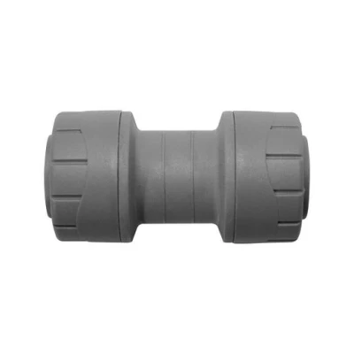 Image of Polypipe Polyplumb Straight Coupler Grey 28mm PB028