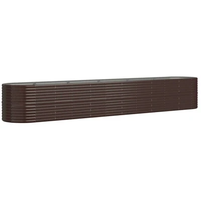 Image of vidaXL Garden Raised Bed Powder coated Steel 440x80x68 cm Brown