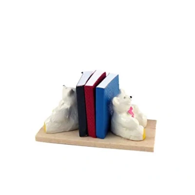 Image of Melody Jane Dolls House Teddy Bear Books in Bookends Miniature Nursery Toy Shop Accessory