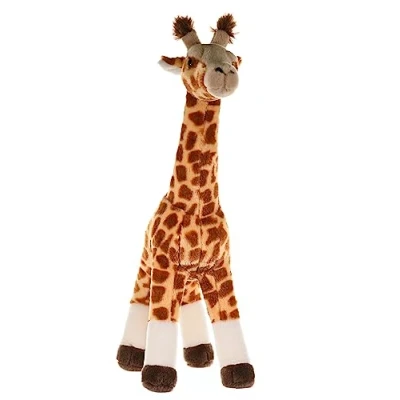 Image of Wild Republic Standing Giraffe Plush Soft Toy, Cuddlekins Cuddly Toys, Gifts for Kids, Brown, White, Black, 43 cm