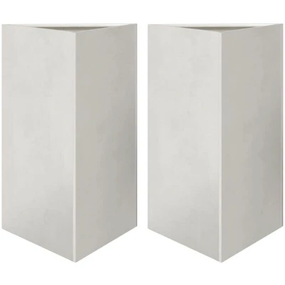 Image of vidaXL Garden Planters 2 pcs Triangular 50x43x75 cm Stainless Steel