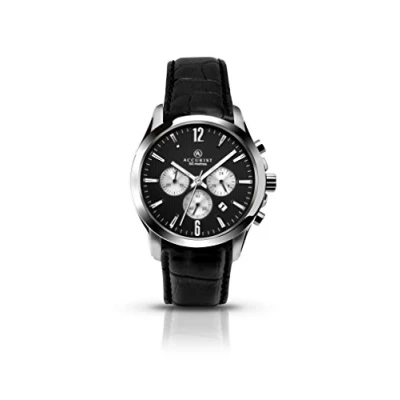 Image of Accurist Mens Chronograph Watch with Leather Strap