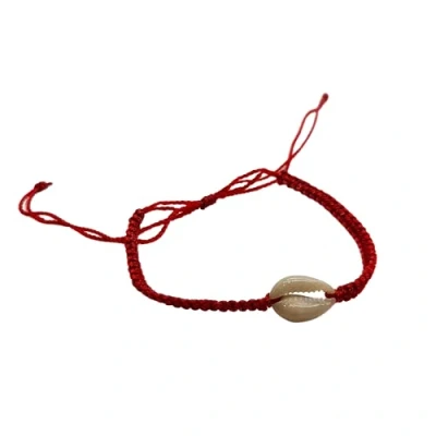 Image of Vie Naturals Beach Bracelet, Sea Shell, Red, One