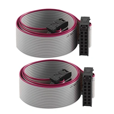 Image of sourcing map Hard Drive 30cm Feamle IDC 14 Pin Extension Flat Ribbon Cable 2 Pcs