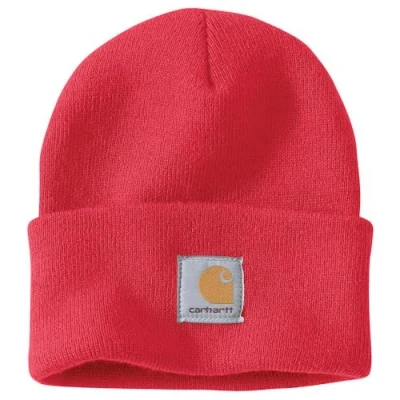 Image of Carhartt Men&#039;s Knitted Cuffed Beanie Hat, Bittersweet, One Size