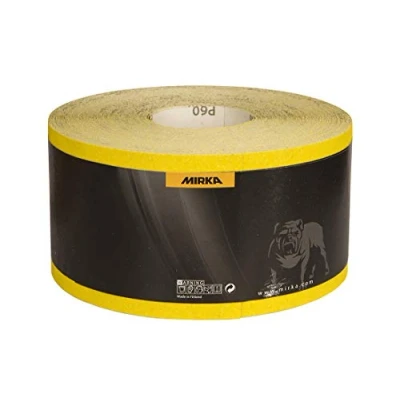 Image of Mirka Yellow Sandpaper Abrasive roll / 115mm x 50m P40 /sanding of hardwood, softwood, paint, filler, plastic 1