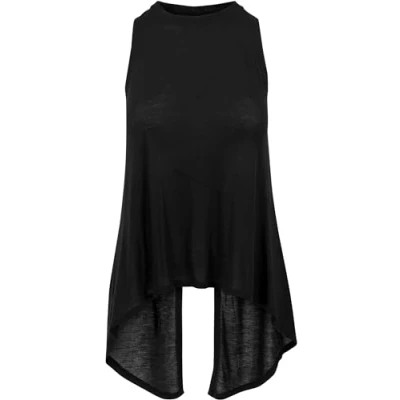 Image of Urban Classics Ladies HILO Viscose TOP Top, Women&#039;s, Size: XL, Black