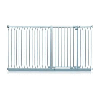 Image of Safetots Extra Tall Elite Safety Gate, 207cm 216cm, Matt Grey, 96.8cm in Height, Pressure Fit Stair Baby Gate for Doors Hallways and Spaces, Barrier, Easy Installation