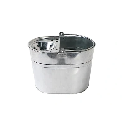 Image of simpa 14L Galvanised Metal Mop Bucket with Detachable Wringer