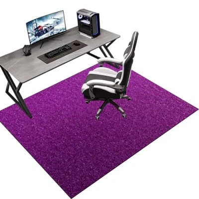 Image of Protective Floor Protector Mat, Office Chair Mat for Carpeted Floor, Gaming Non Slip, Carpet Low Pile Carpets, Computer Desk Chairs 90 x 140 cm
