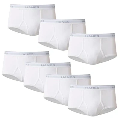 Image of Hanes Men&#039;s FreshIQ Briefs (Pack of 7) White Small