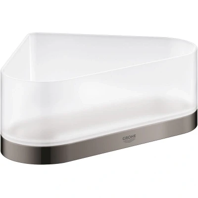Image of Grohe Selection Corner shower tray with holder, Hard graphite (41038A00)