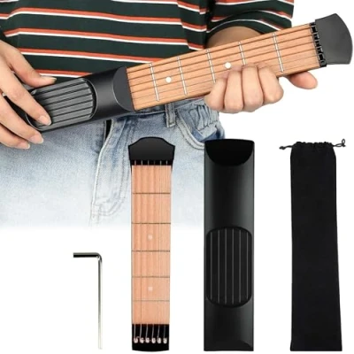 Image of MINGZE Pocket Guitar Portable Trainer, Hand Style Chord Conversion Tool, Finger Exercise
