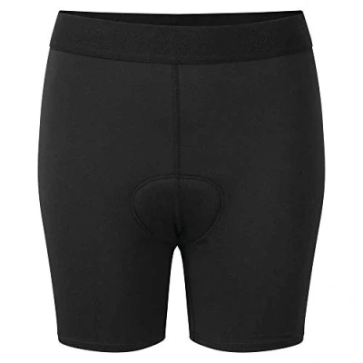 Image of Dare 2b Recurrent Short Womens Cycling Pants Elasticated Waistband, Q WIC Lightweight Fast Drying Fabric with Coolmax Moisture Control 2D Moulded Gel Insert pad Black