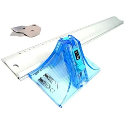 Image of Dafa Mount Board Cutter 45 90 &amp; 60cm Steel Ruler + Spare Blades Complete Kit