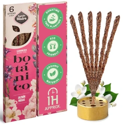 Image of Sagrada Madre Botanical Jasmine Rose. Incense Sticks
