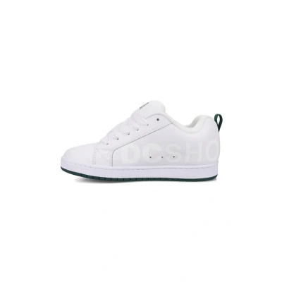 Image of DC shoes Court Graffik Skate shoes, Size: 7.5, Whtie/green