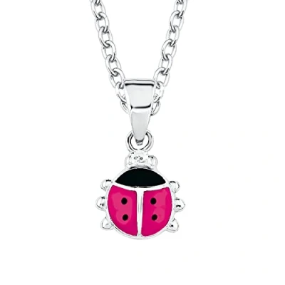 Image of Prinzessin Lillifee Collana con pendente per bambine in argento sterling 925, 35+3 cm, argento, coccinella, fornita confezione regalo gioielli, 2034233