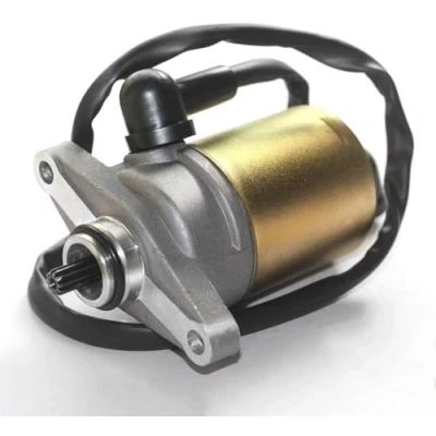 Image of Trkimal 10 Teeth Starter Motor with Wire Cable for GY6 49cc 50cc Scooter 139QMB Moped ATV Go Karts TAOTAO SUNL ROKETA TANK BAJA