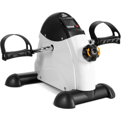 Image of Mini Exercise Bike Pedal Exerciser Resistance Cycle Indoor Gym White