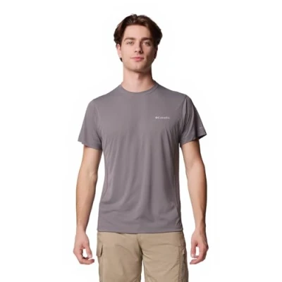Image of Columbia Men&#039;s Zero Rules Light Short Sleeve Crew, Technical T Shirt, City Grey, S