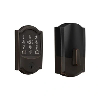 Image of Schlage BE499WBCAM716 Encode Plus Smart WiFi Riegel Lock, Bronze Colour