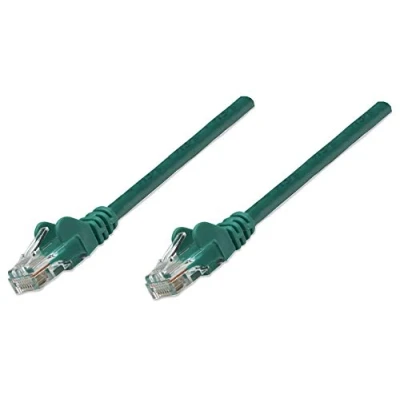 Image of Intellinet Network Patch Cable, Cat6, 0.5m, Green, CCA, U/UTP, PVC, RJ45, Gold Plated Contacts, Snagless, Booted, Polybag