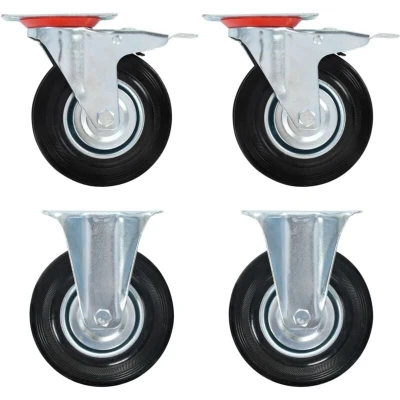 Image of vidaXL Casters 4 pcs 125 mm