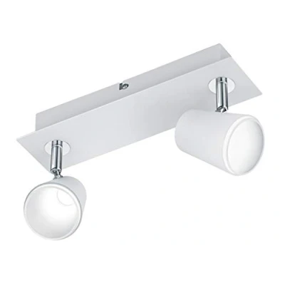 Image of Trio Lighting White and chrome LED spotlight Narcos 2 bulbs