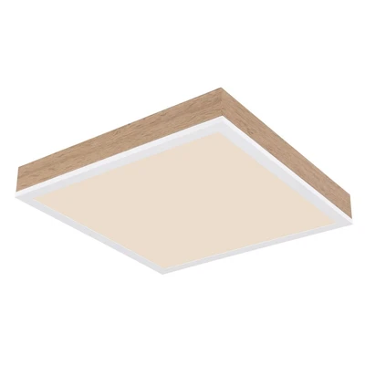 Image of Globo LED ceiling lamp Doro, length 30 cm, dark wood, wood