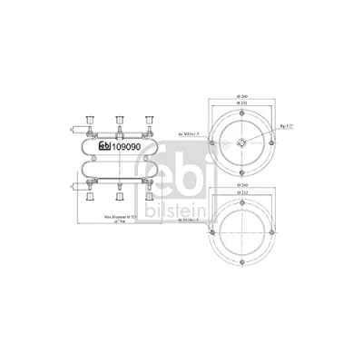 Image of 0881202 Boot, air suspension FEBI BILSTEIN 109090