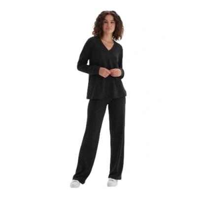 Image of Dagi Women&#039;s Regular Waist Jogger Knitted Pants Pyjama Bottom, Anthracite, S