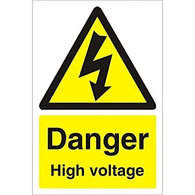 Image of Seco Danger High Voltage Sign, 200mm x 300mm 4mm Fluted Board