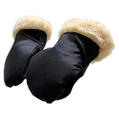 Image of Stroller MITT 6575825, Lambskin Pram Gloves, Black