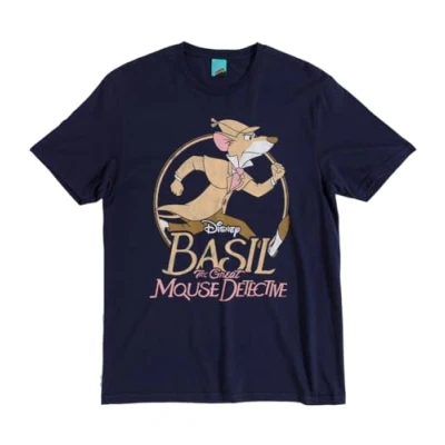Image of Disney Basil The Great Mouse Detective Navy T Shirt
