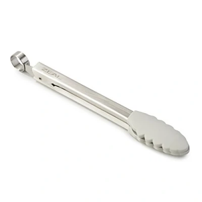 Image of Zeal Silicone Non Stick Kitchen Mini Tongs with Stainless Steel Handle (20cm) French Grey, 20 cm