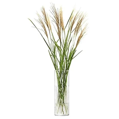 Image of LSA Wicker Vase H40cm Clear 1 Unit Mouthblown &amp; Handmade Glass WR12