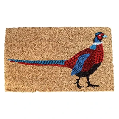 Image of Selections Coir Indoor and Outdoor Doormat with Pheasant Design
