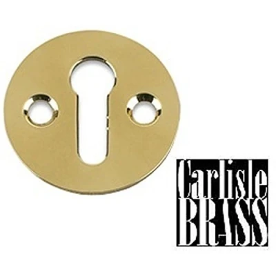 Image of Carlisle Brass Victorian Keyhole Escutcheon Cover 32mm Polished