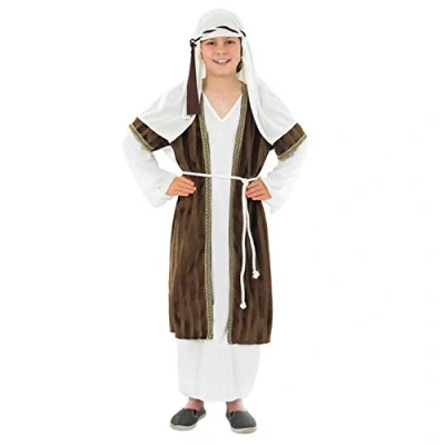 Image of Fun Shack Shepherd Costume Kids, Nativity Costume, Innkeeper Inn Keeper Kids Joseph Small